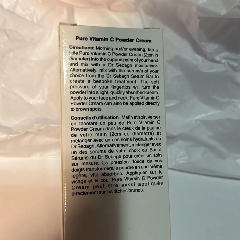 NEW Dr. Sebagh Pure Vitamin C Powder Cream LARGE size